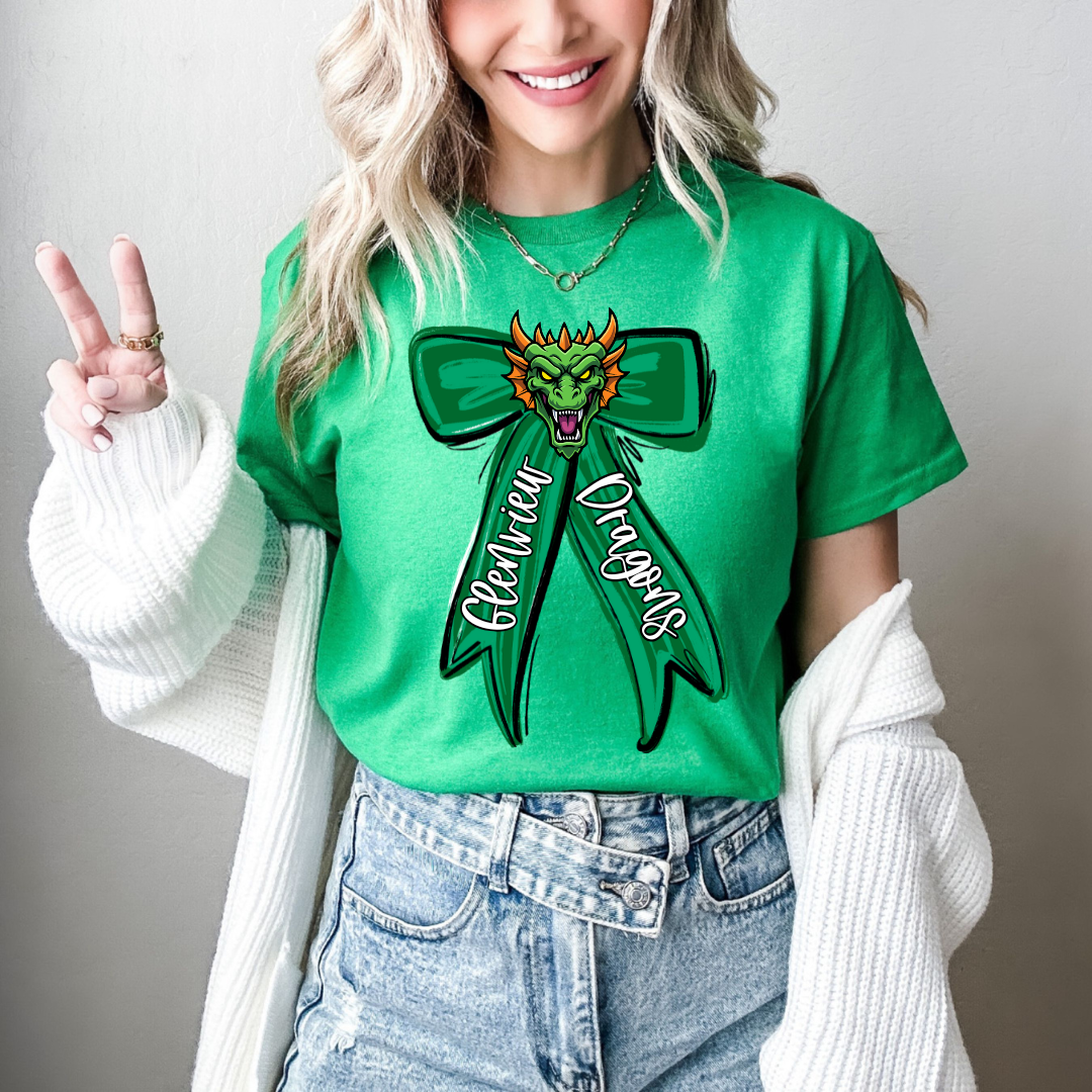 Spaced Out Sporty Long Bow DTF Transfer