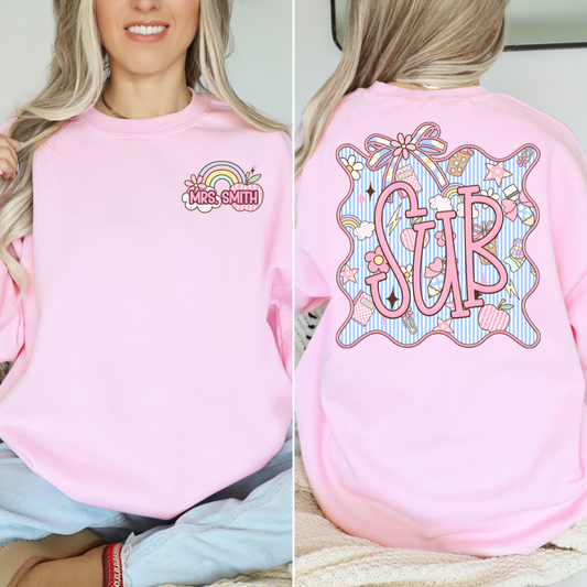 *Seersucker School Front Back DTF Transfer