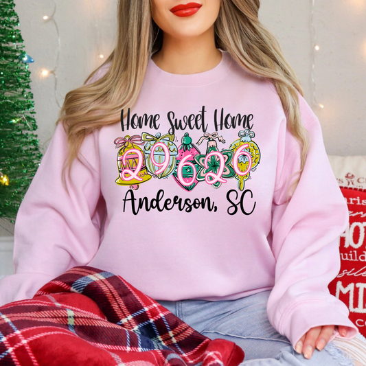Christmas Ornament Zipcodes DTF Transfer