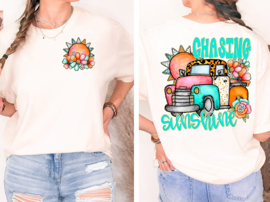 *Chasing Sunshine Truck Front Back DTF Transfer