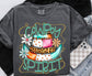 Teal and Gold Funky Mascots DTF Transfer