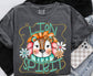 Teal and Gold Funky Mascots DTF Transfer