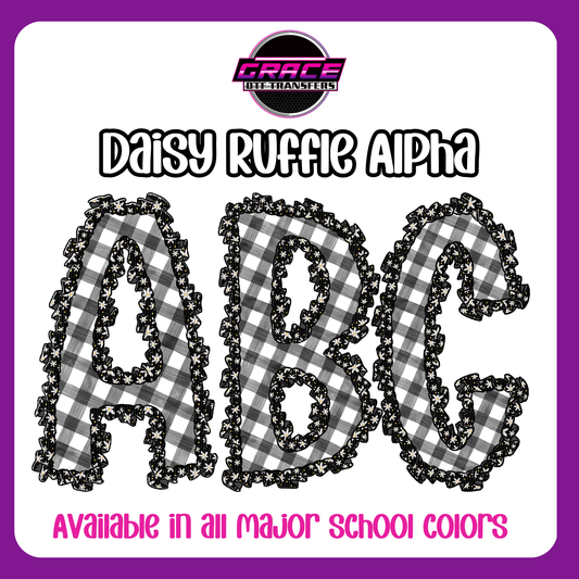 Daisy Ruffle Alpha DTF Transfer