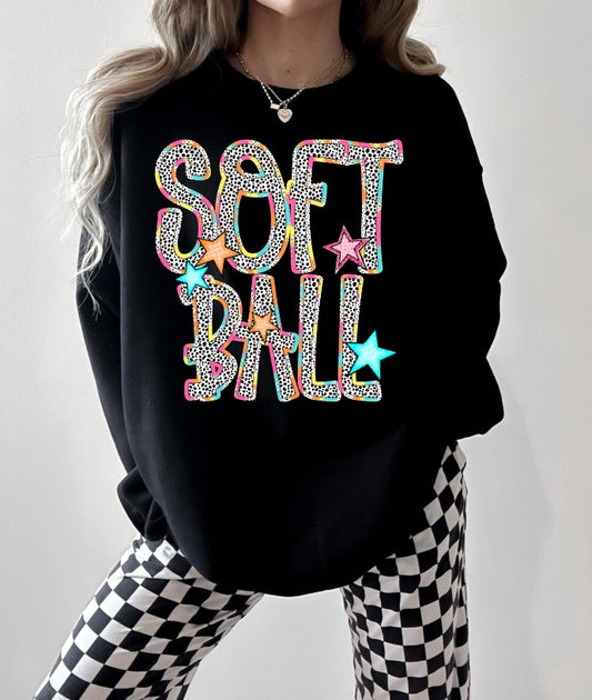 Bright Dottie Softball DTF Transfer