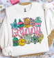 Pastel Christmas Ornaments Name Frame DTf Transferr