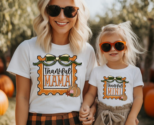 Thankful Mama/Mini Stamp Frame DTF Transfer