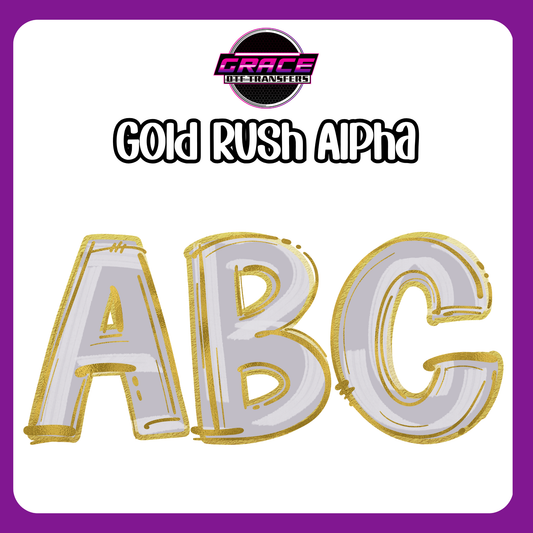 Gold Rush Alpha DTF Transfer