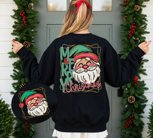 Merry Christmas Santa Front Back DTF Transfer