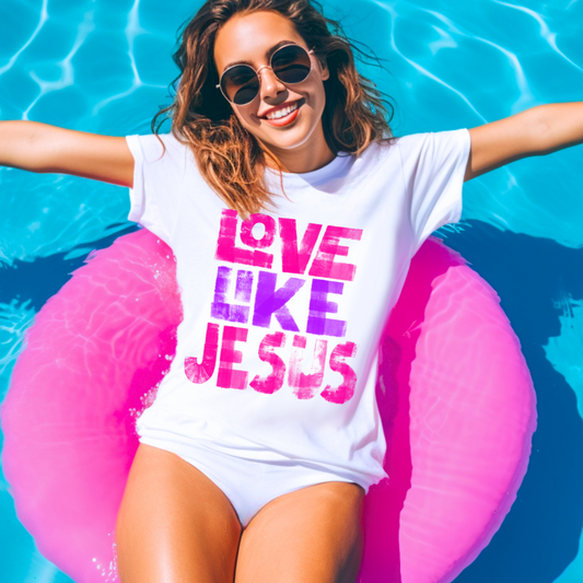 Love Like Jesus Painted DTF Transfer