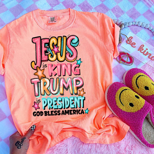 Jesus Is King Trump Is Prez DTF Transfer