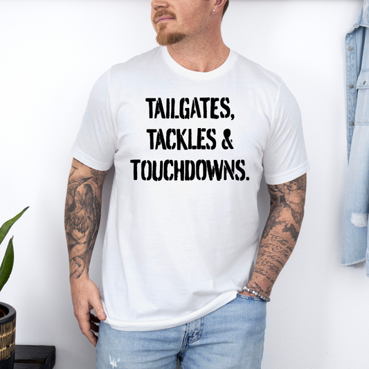 Tailgates Tackles and Touchdowns DTF Transfer