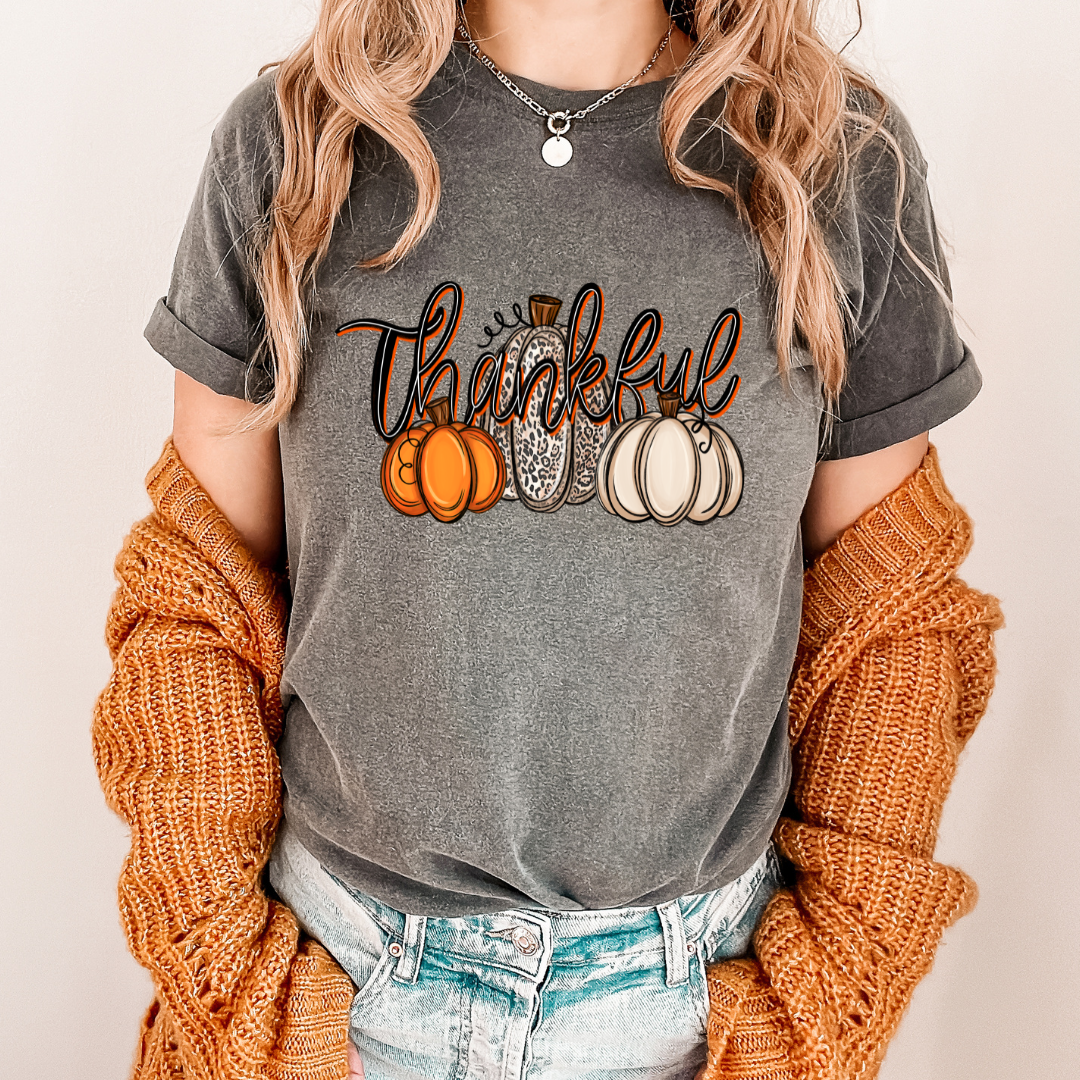 Thankful Triple Pumpkin DTF