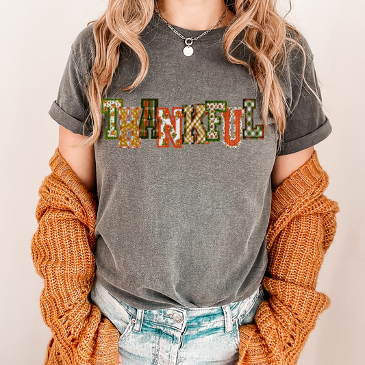 Thankful Word Art DTF Transfer