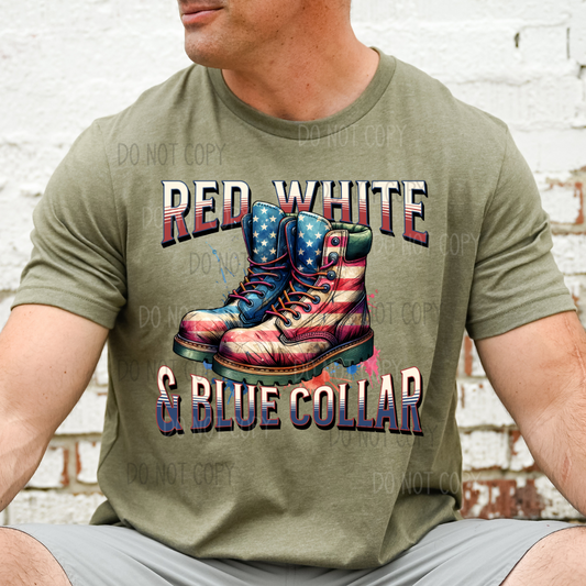 Red White and Blue Collar DTF