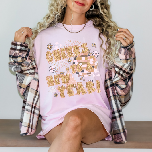 Cheers To A New Years DTF Transfer