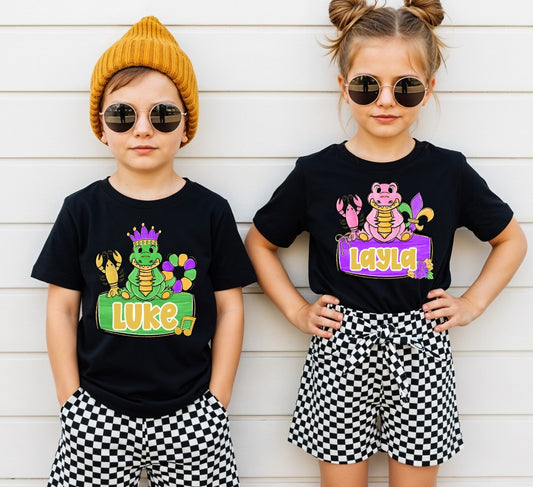 Mardi Gras Name Plates DTF Transfer