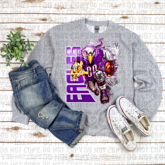 Eagles Running Mascot DTF