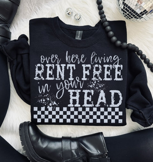 Rent Free In Your Head DTF Transfer