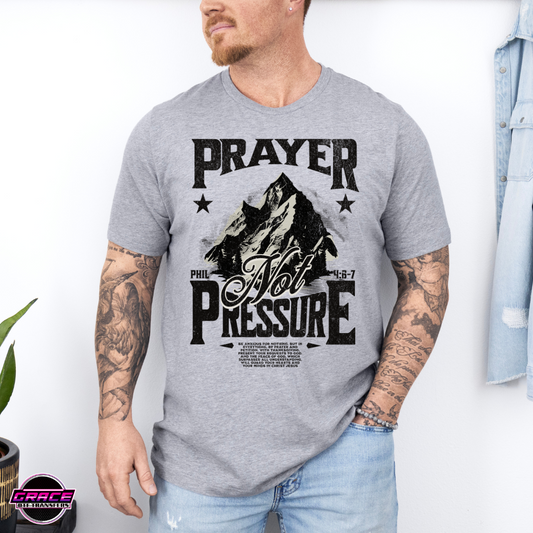 Men Praying Not Pressure Dark DTF