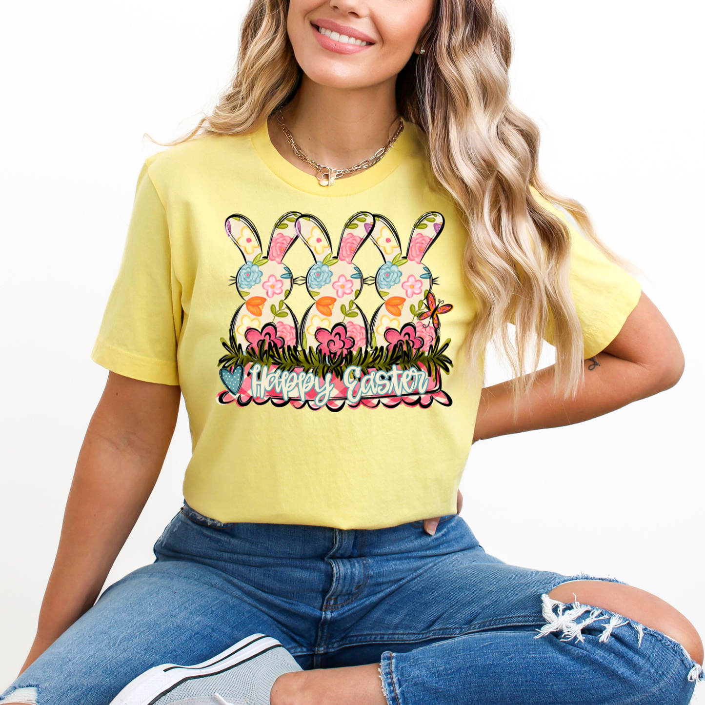 Happy Easter Bunny Trio DTF Transfer