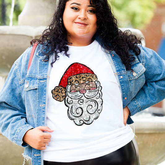 Glitter Santa DTF