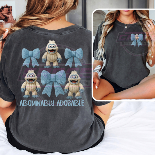 Abominally Adorable Front Back DTF Transfer