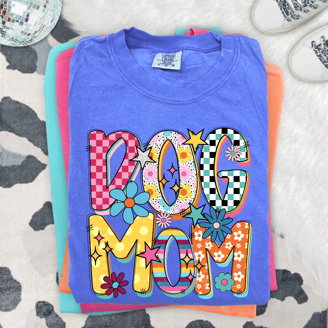 Dog Mom Colorful DTF Transfer