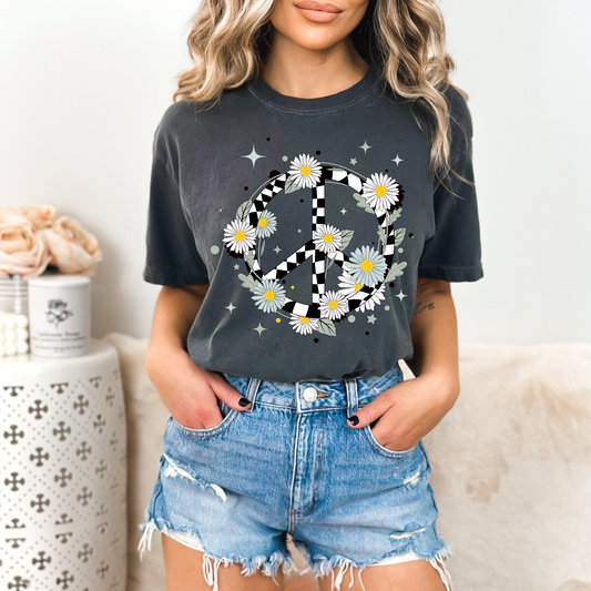 Retro Daisy Peace DTF