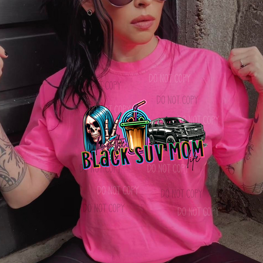 Black SUV Mom Life DTF