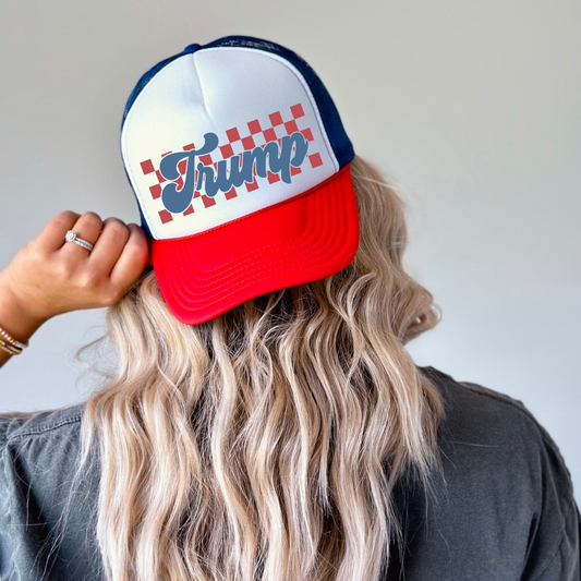 Trump 2024 Faded Hat Patch Collage