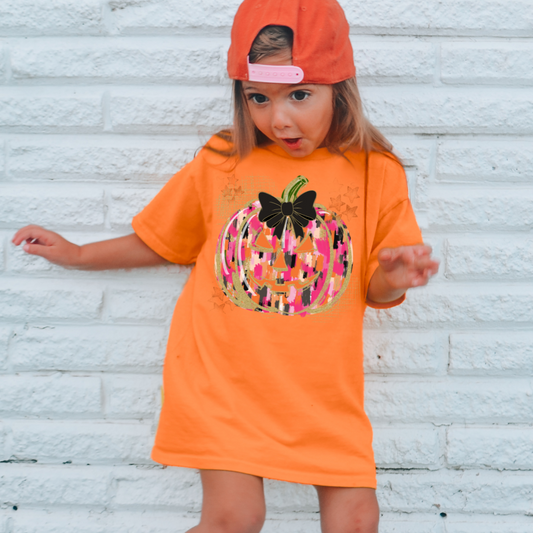 Pink Painted Jackolantern DTF Transfer