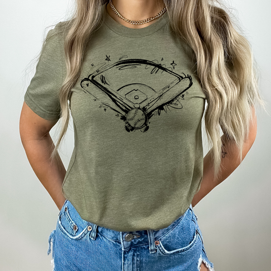 Sketchy Baseball DTF Transfer