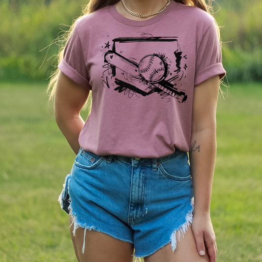 Sketchy Baseball DTF Transfer