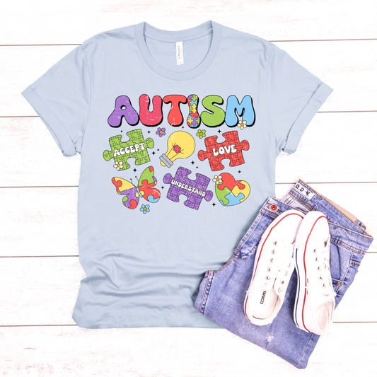 Autism Accept Understand Love DTF Transfer