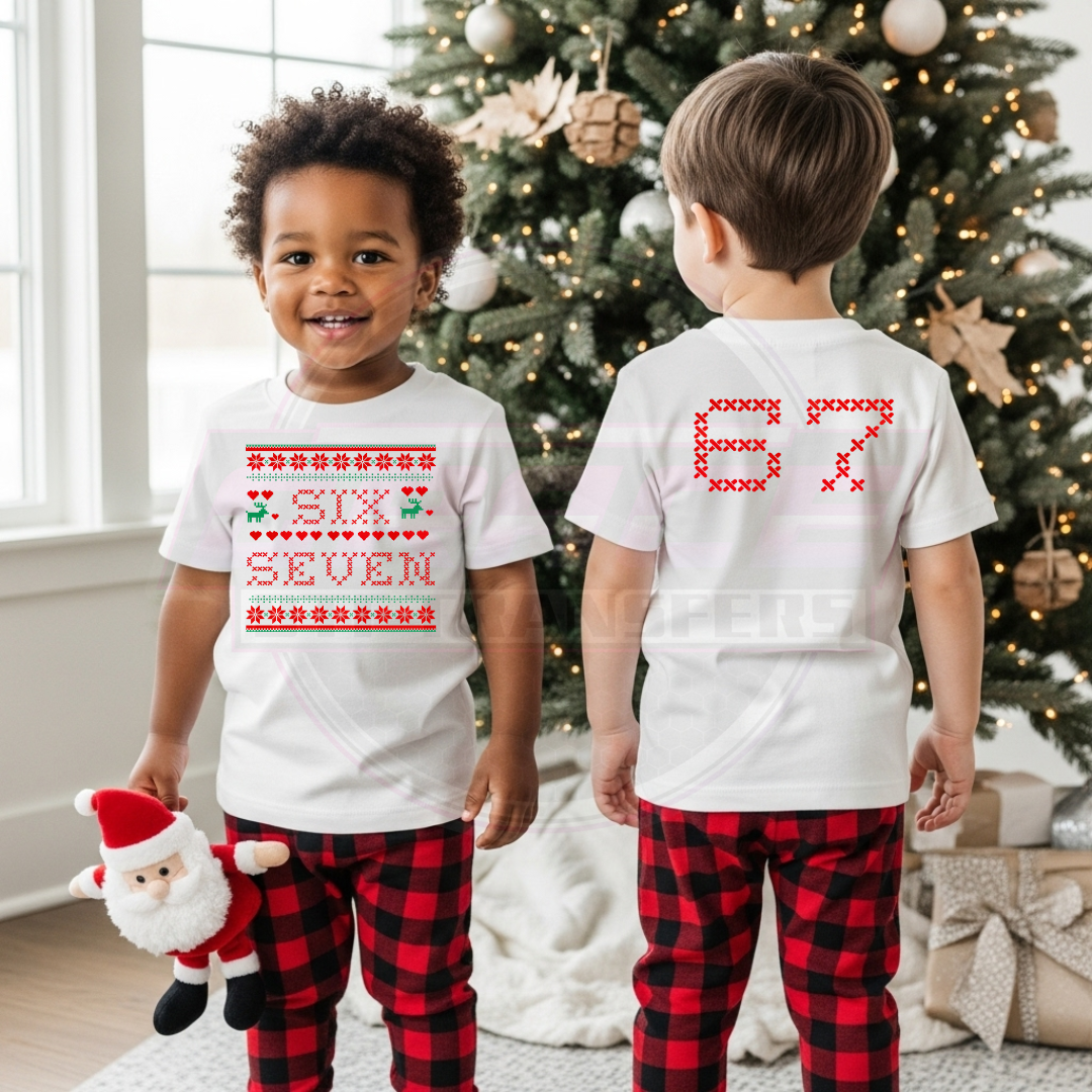 Christmas Six Seven DTF Transfer
