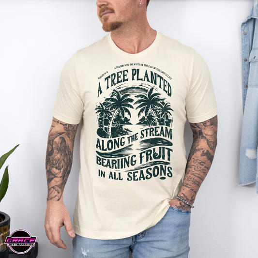 Men Tree Planted Along A Stream DTF