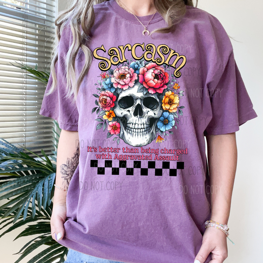 Sarcasm Skull DTF Transfer