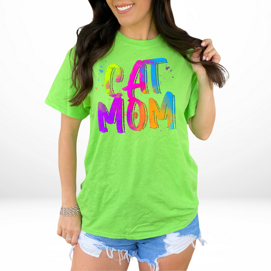 Dog/Cat Mom Neon Splatter DTF Transfer