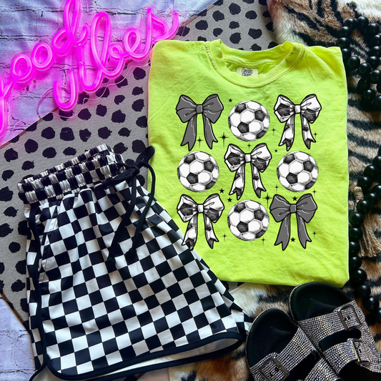 Soccer Bow Collage DTF Transfer