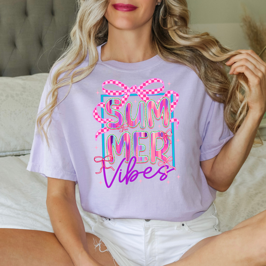 Summer Vibes Neon Box DTF Transfer