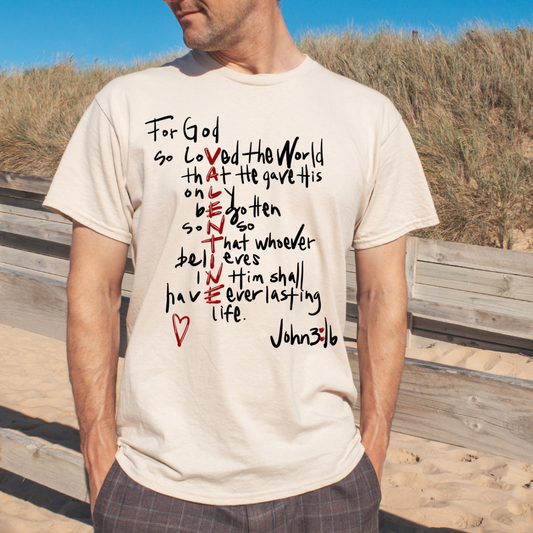 For God So Loved The World Handwriting DTF Transfer