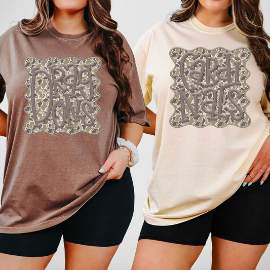 *Camo Framed Mascots DTF Transfer