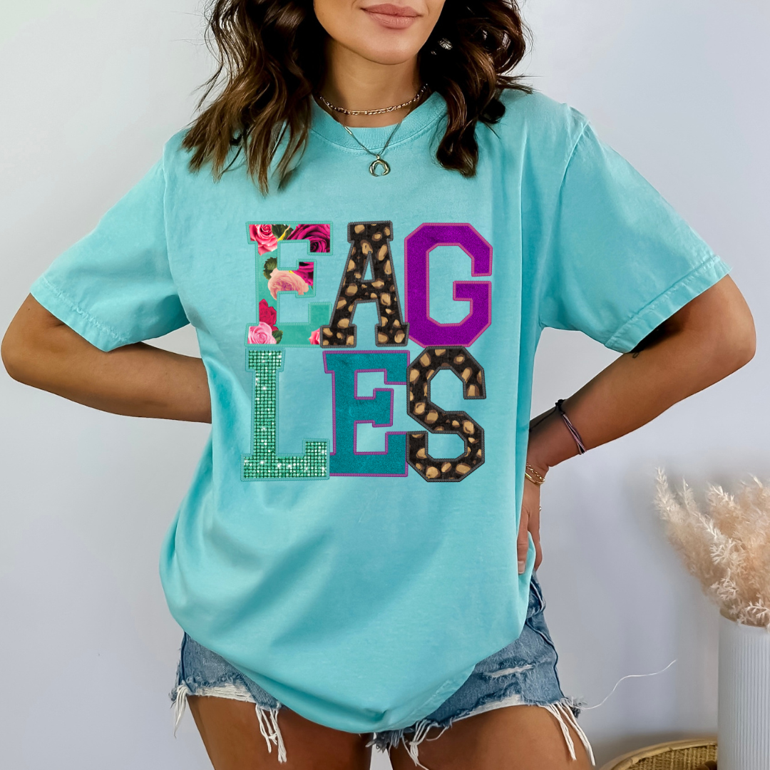 Eagles Rhinestone Letters DTF