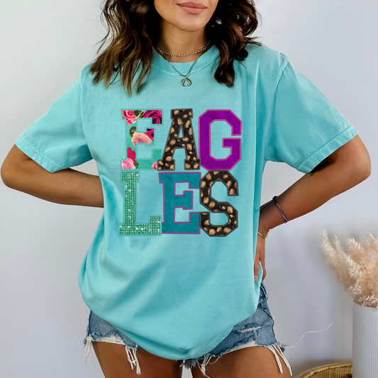 Eagles Rhinestone Letters DTF