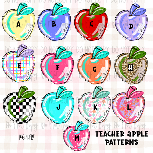 *Patterned Teacher Pencil DTF Transfer