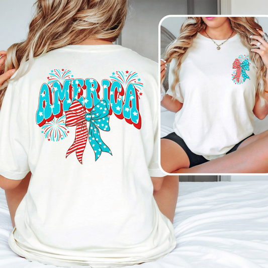 America Bow Front Back DTF