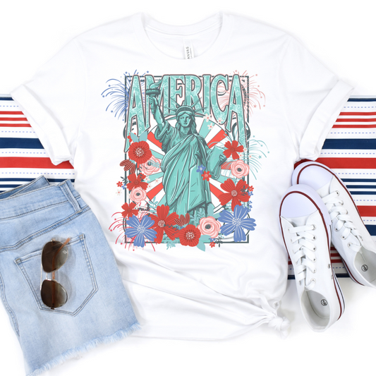 America Lady Faded DTF