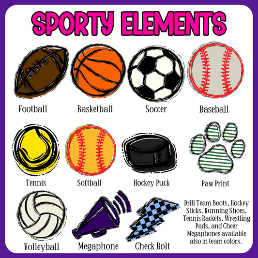 *Loud and Proud Custom Mascot Pennent Flag DTF Transfer