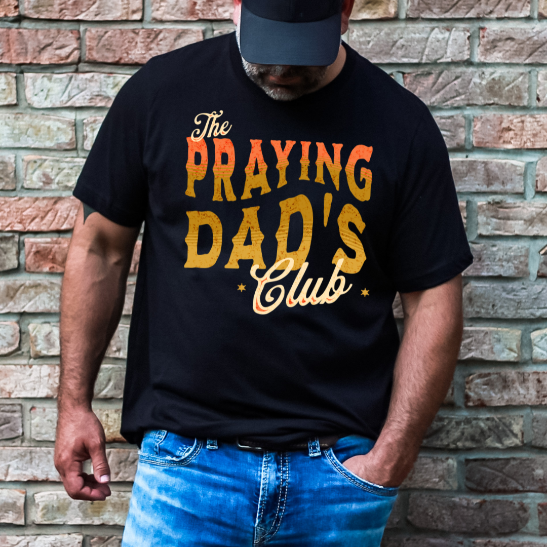 The Praying Dad's Club Front and Back DTF Transfer