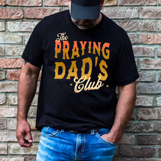 The Praying Dad's Club Front and Back DTF Transfer